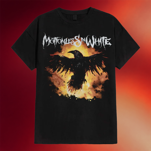 Motionless In White Merch Burning Crow T-Shirt Motionless In White Shirt Gift For Father