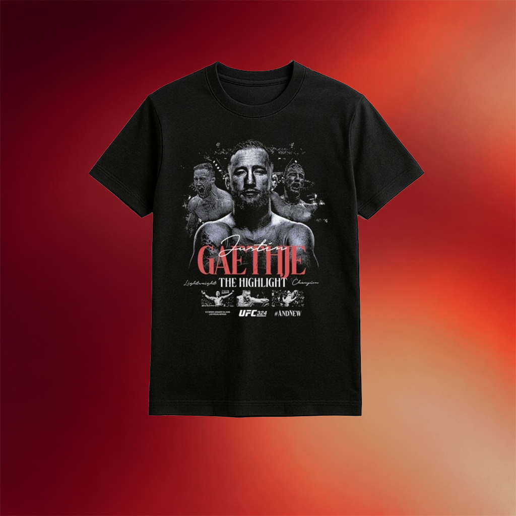 Justin Gaethje UFC 324 Interim Lightweight Champion Shirt Gift Ideas For Son