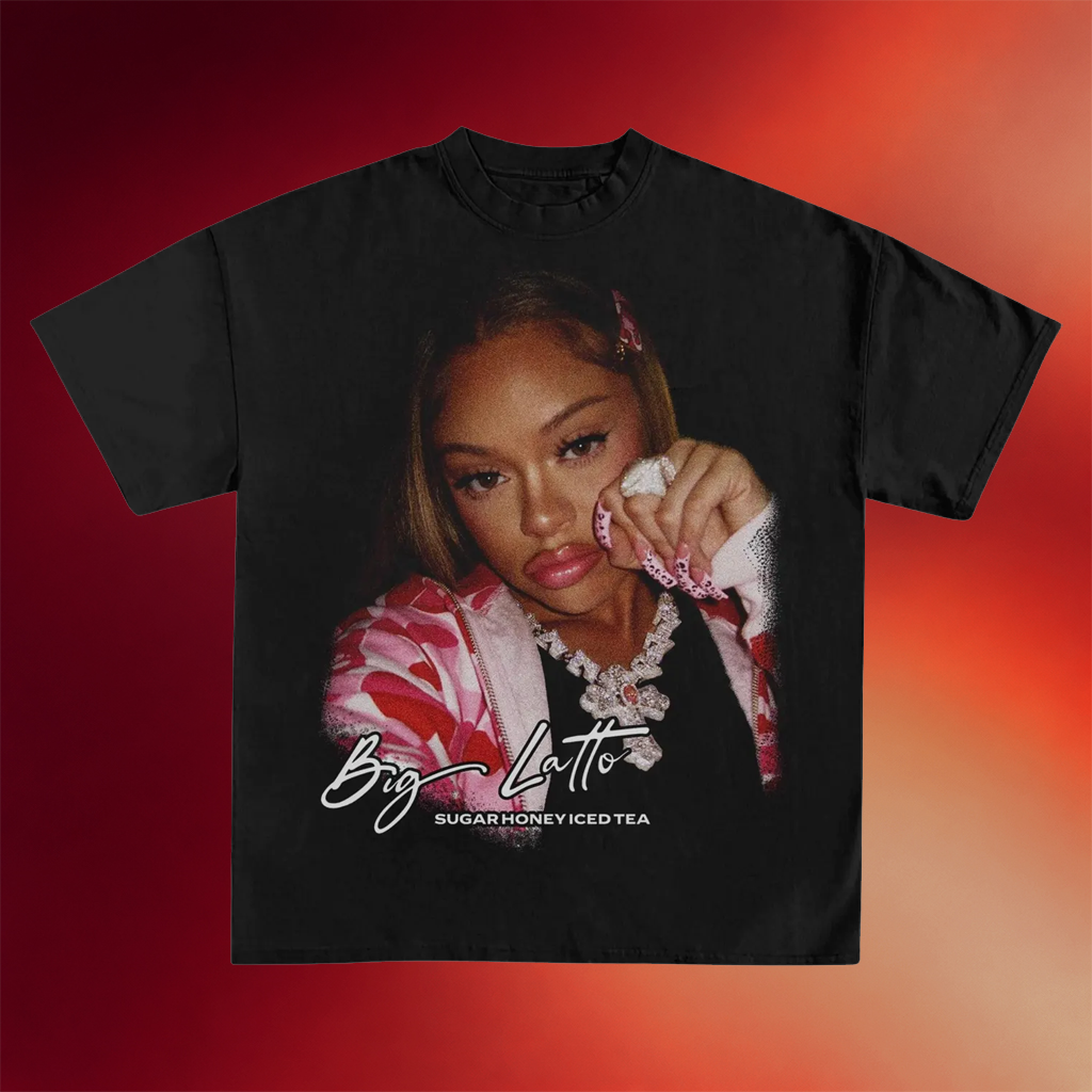 Latto Merch 2026 Sugar Honey Iced Tea T-Shirt Big Latto Shirt Gifts For Rapper Fans