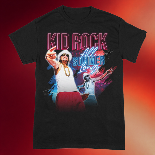 Kid Rock Merch 2026 All Summer Long Neon T-Shirt Music Gift Ideas For Guys