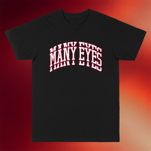 Many Eyes Merch 2026 College Logo T-Shirt Black Presents For Music Lovers