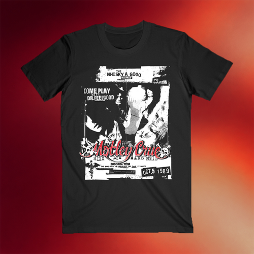 Motley Crue Merch Whisky Handbill T-Shirt Motley Crue Shirt Gifts Ideas For Band Fans