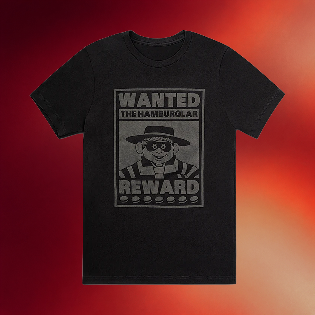 McDonalds Merch 2026 Wanted Hamburglar T-Shirt Birthday Ideas For Brothers