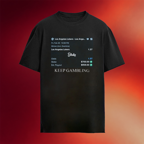 Los Angeles Lakers Keep Gambling Lakers Win Or Nothing Bet Slip Shirt LA Lakers Merch Gifts