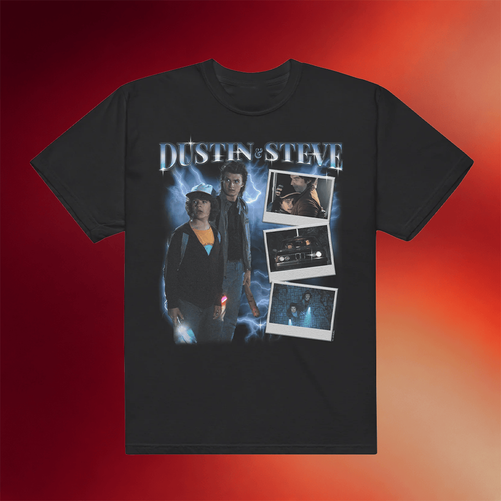 Netflix Merch Stranger Things T-Shirt Steve And Dustin Heartthrob Shirt Gifts For Fans