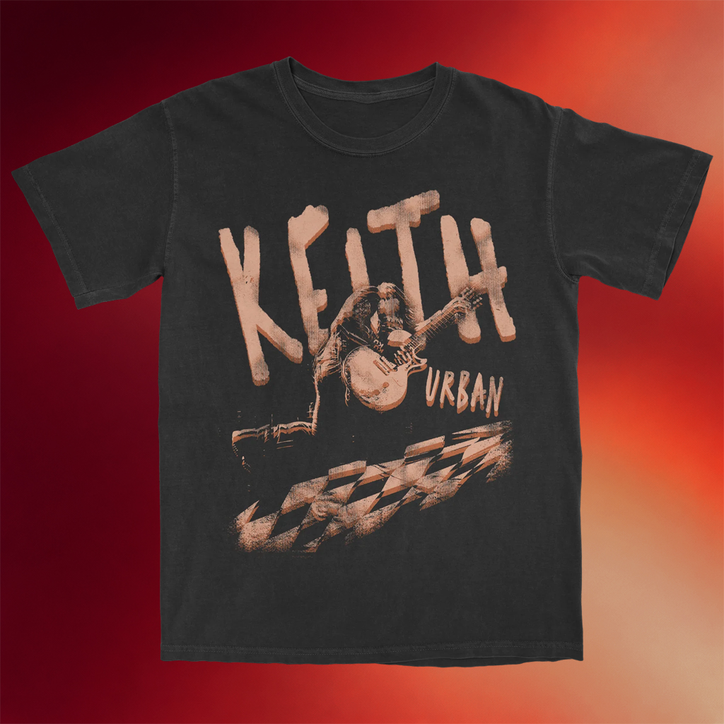 Keith Urban Merch 2026 Black Checkered T-Shirt Keith Urban Shirt Music Lover Gifts