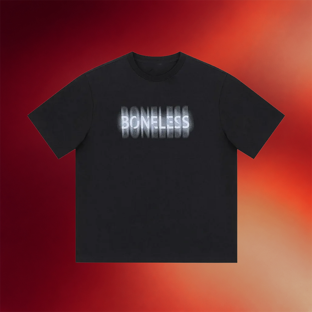 Originalfook Merch Boneless Blurred Foam Letter Logo T-Shirt Birthday Ideas For Son