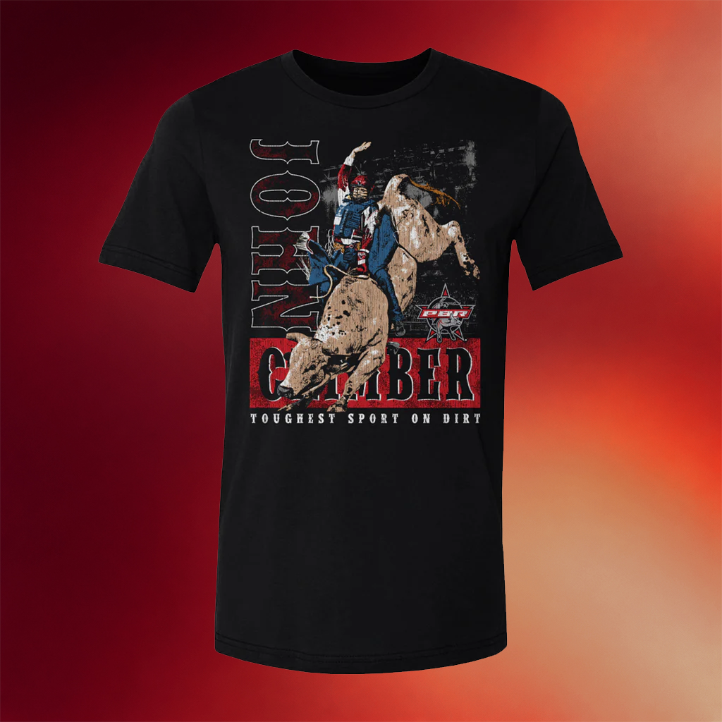 PBR Merch 2026 PBR John Crimber Toughest Sport On Dirt T-Shirt Gifts Ideas For Bull Rider Fans