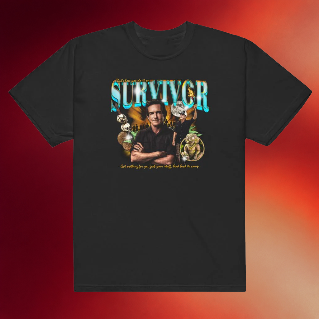 Paramount Merch 2026 Survivor Jeff Probst Heartthrob T-Shirt Birthday Presents For Boyfriend