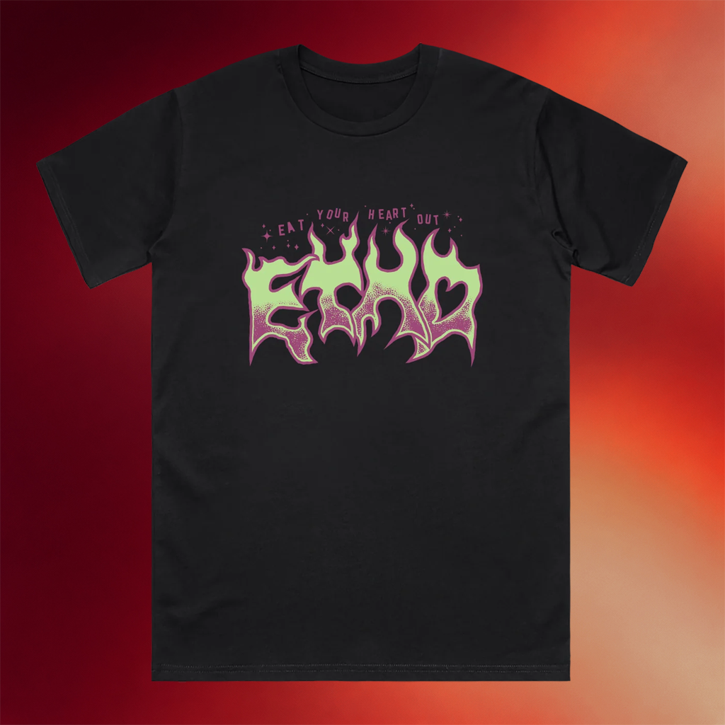 Passion Eight Records Merch 2026 Eat Your Heart Out Flame Logo T-Shirt Rock Fan Gifts