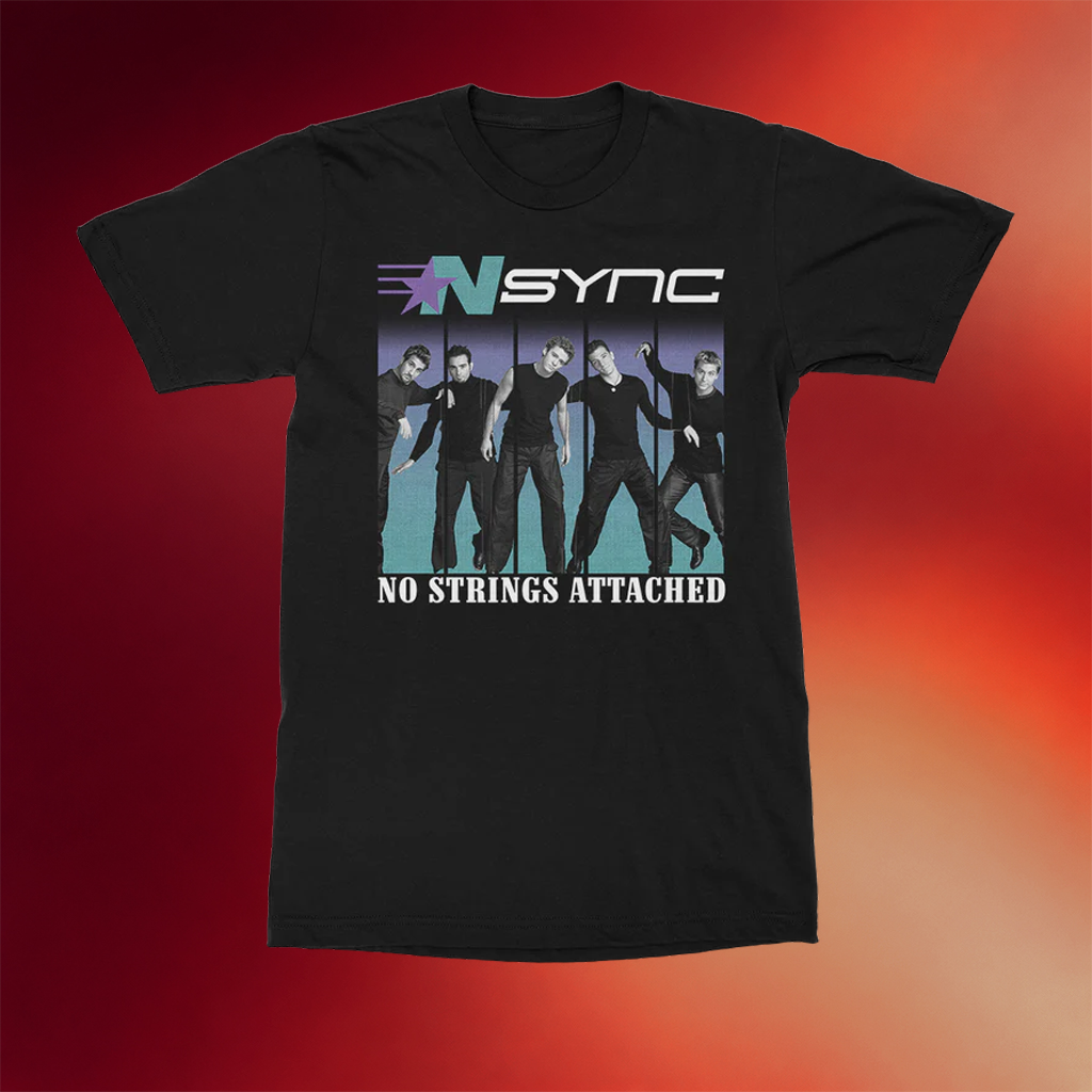 NSYNC Merch 2026 Bringin_ Da Noise Black T-Shirt No Strings Attached Shirt Pop Fan Gifts