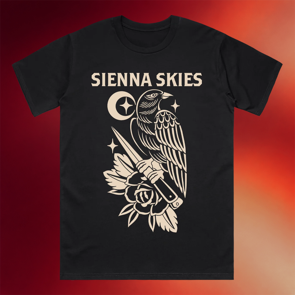 Passion Eight Records Merch 2026 Sienna Skies Crow T-Shirt Best Gifts For Music Lovers