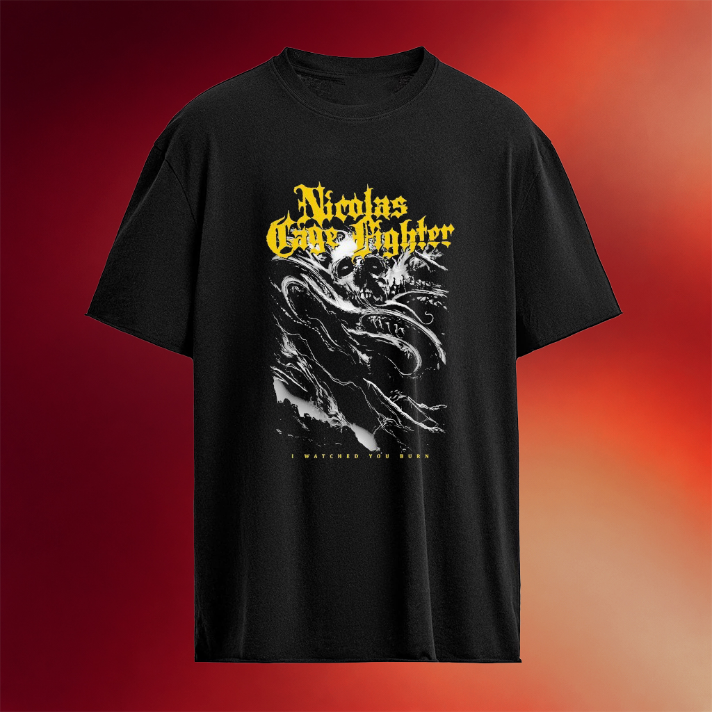 Nicolas Cage Fighter I Watched You Burn T-Shirt Birthday Gift Ideas For Son