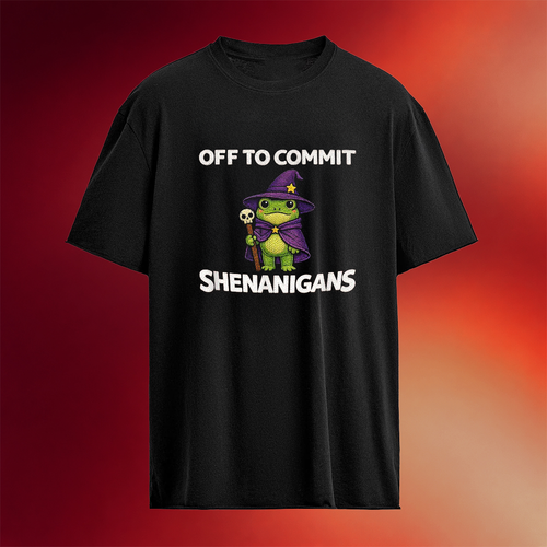 Off To Commit Shenanigans Wizard Frog T-shirt Best Birthday Gift For Brother