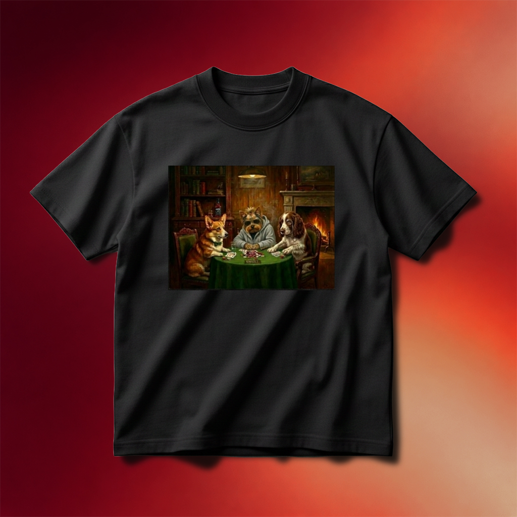 Peppah Otis And Hugo Dogs Playing Poker Shirt Birthday Present For Friends