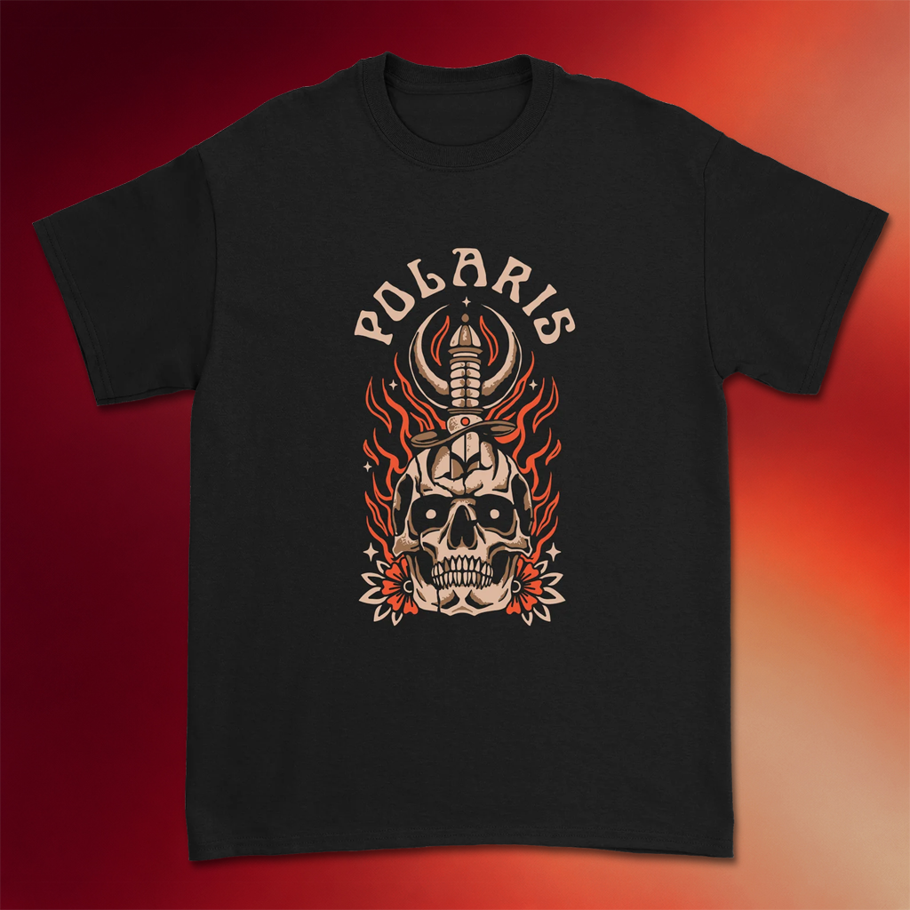 Polaris Merch 2026 Skull Knife T-Shirt Polaris Band Shirt Presents For Music Lovers