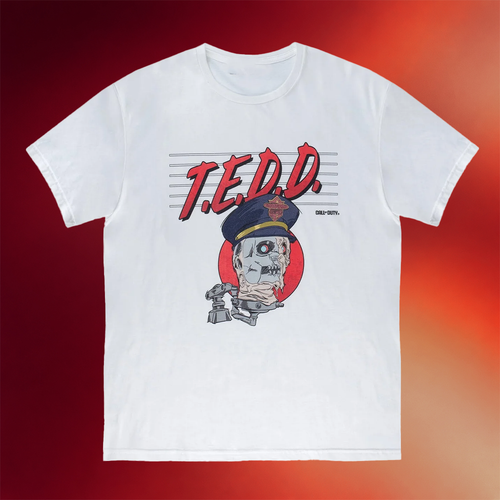 Call Of Duty Merch Call Of Duty Black Ops 7 Zombies TEDD White T-Shirt Gifts For Dad