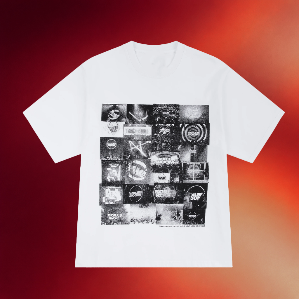 Boiler Room Merch Video Collage T-Shirt White Birthday Gift Ideas For Boyfriend