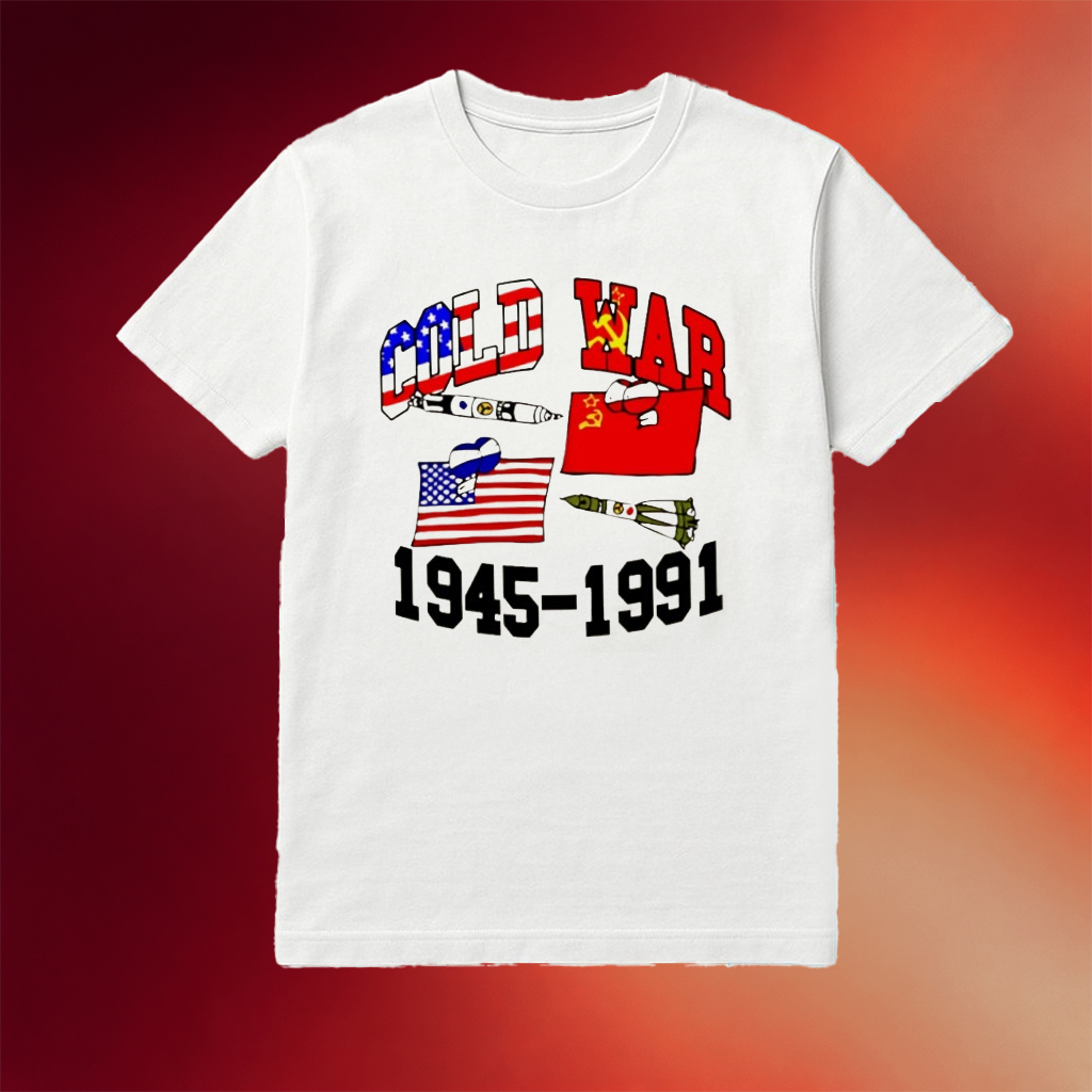 American Vs China Flag Cold War 1945 1991 T-Shirt Gift Ideas For Father