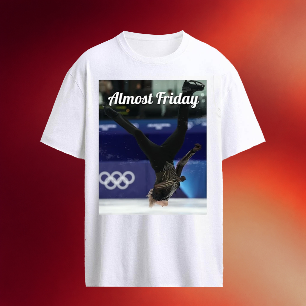 Almost Friday Skating Backflip Shirt Winter Olympics 2026 Milano Cortina T-Shirt Ideas Gift