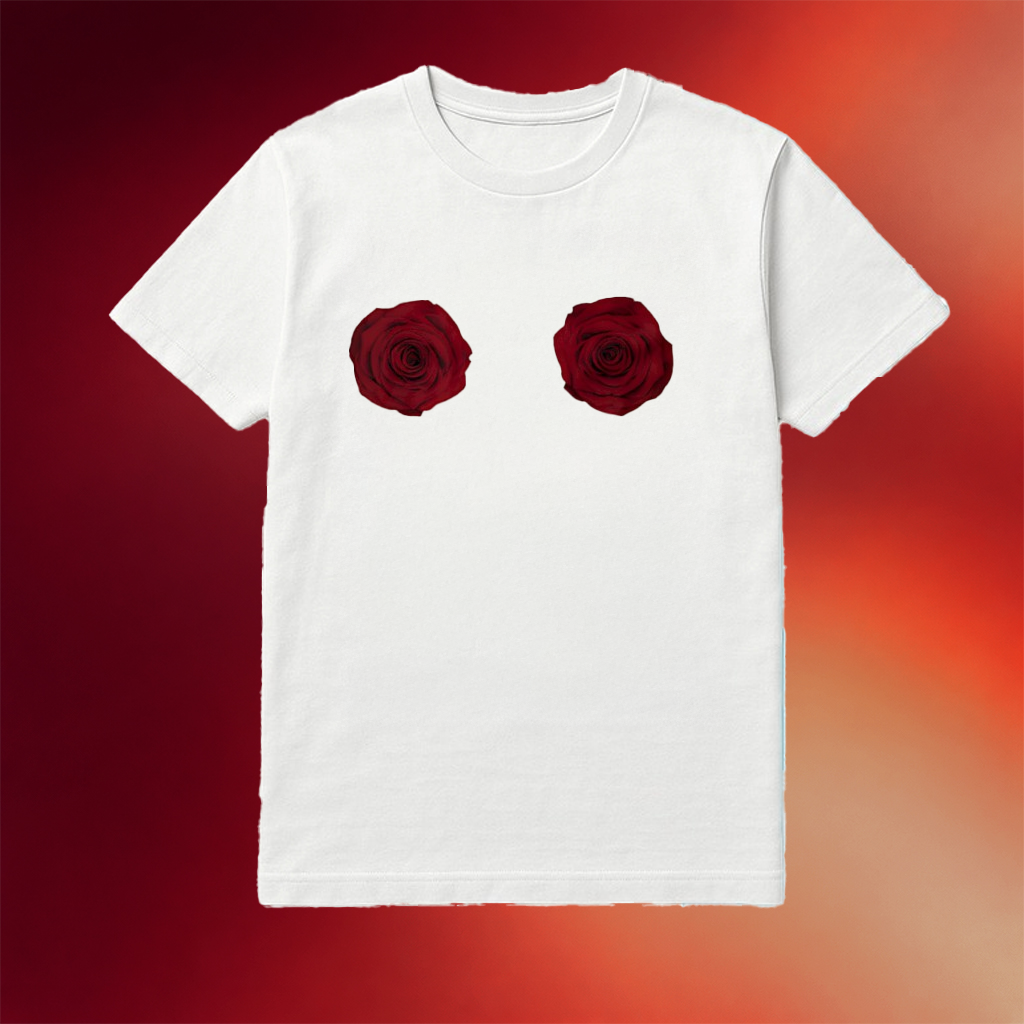 Boobs Rose Flower Funny Shirt Birthday Ideas For Sister