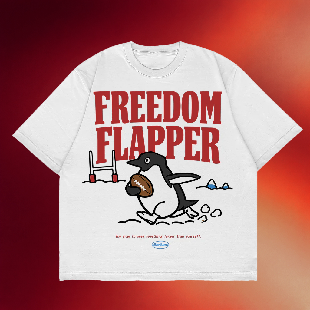 Bonkers Corner Merch Freedom Flapper Penguin T-Shirt Best Gifts For Boyfriend