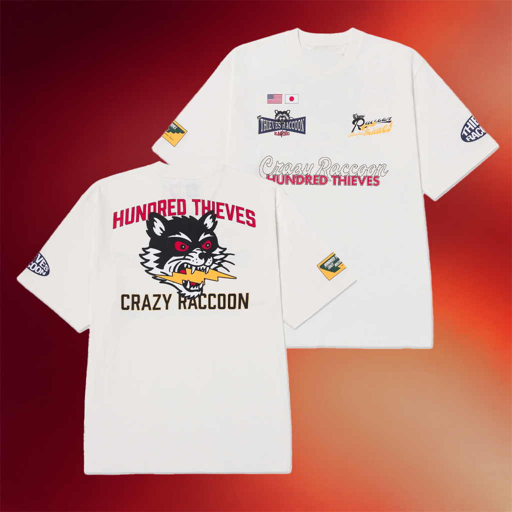 100 Thieves Merch CR X 100T La To Tokyo T-Shirt Hundred Thieves Crazy Raccoon Shirt Gifts