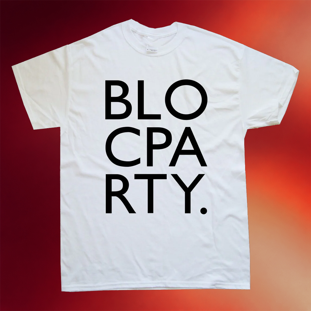 Bloc Party Merch Logo T-Shirt White Presents For Music Lovers