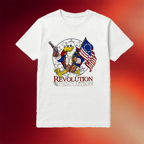 Freedom Fighter Revolution Was The Resolution Eagles With USA Flag Shirt