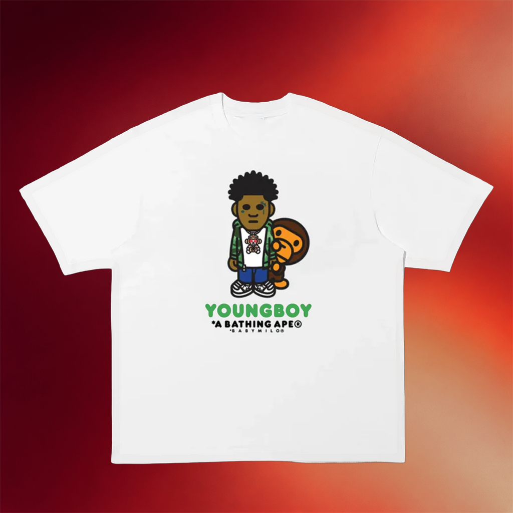 Complex Merch Youngboy Never Broke Again x A Bathing Ape T-Shirt Gifts For Brother
