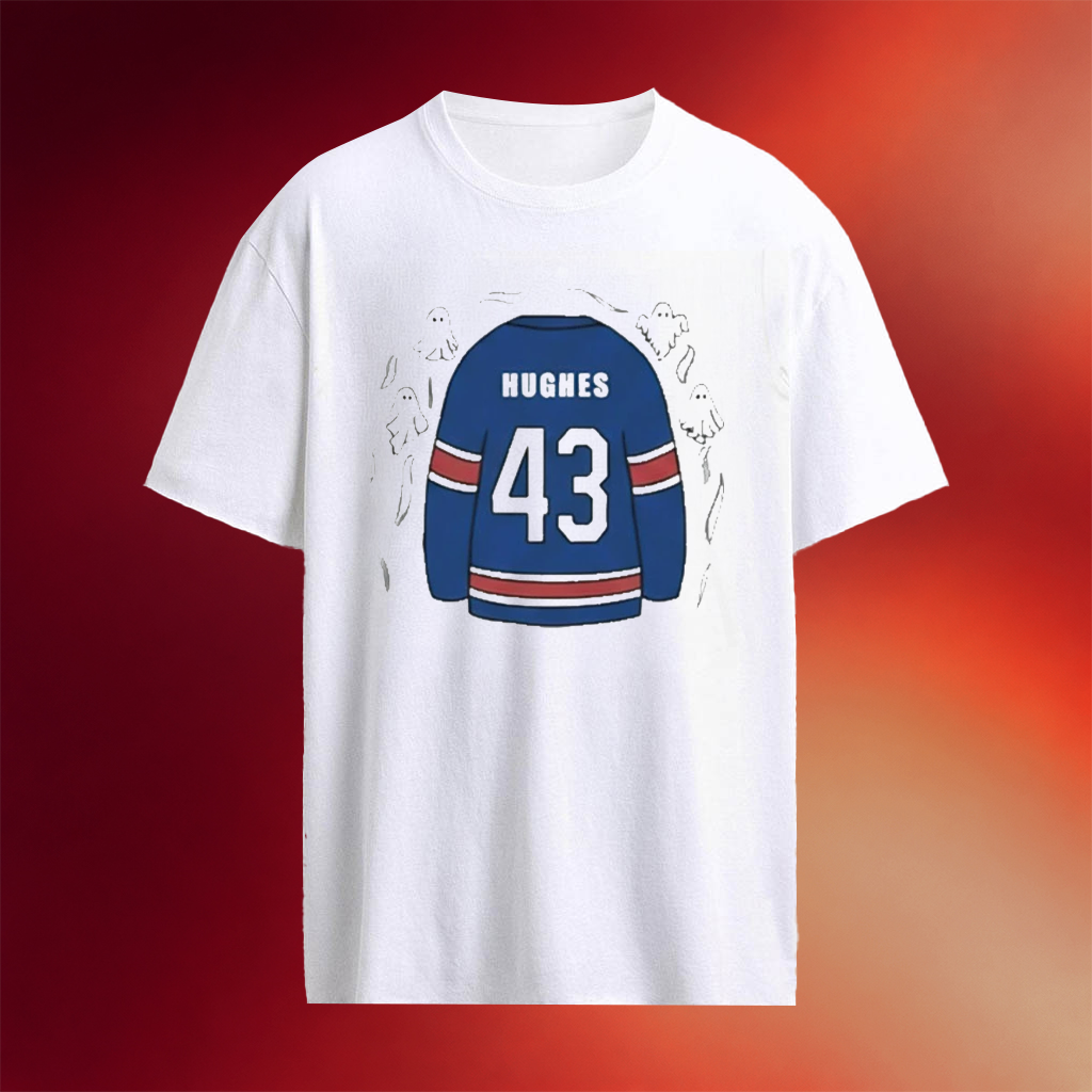 Number 43 Jack Hughes Golden Goal Quinn Hughes Seeing Ghosts T-Shirt Jack Hughes Shirt