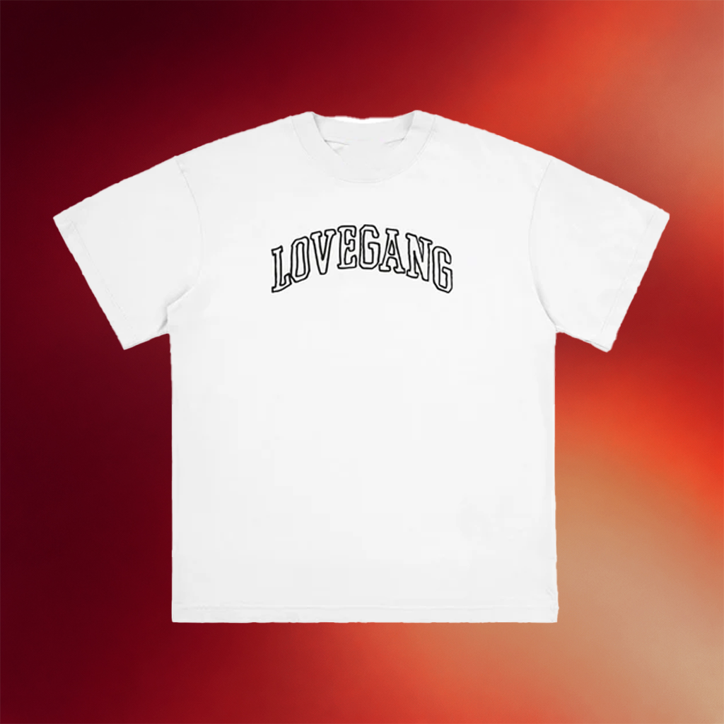 Lovegang Brand Merch CLLG SKetch Shirt White Lovegang T-Shirt Birthday Gift For BFF