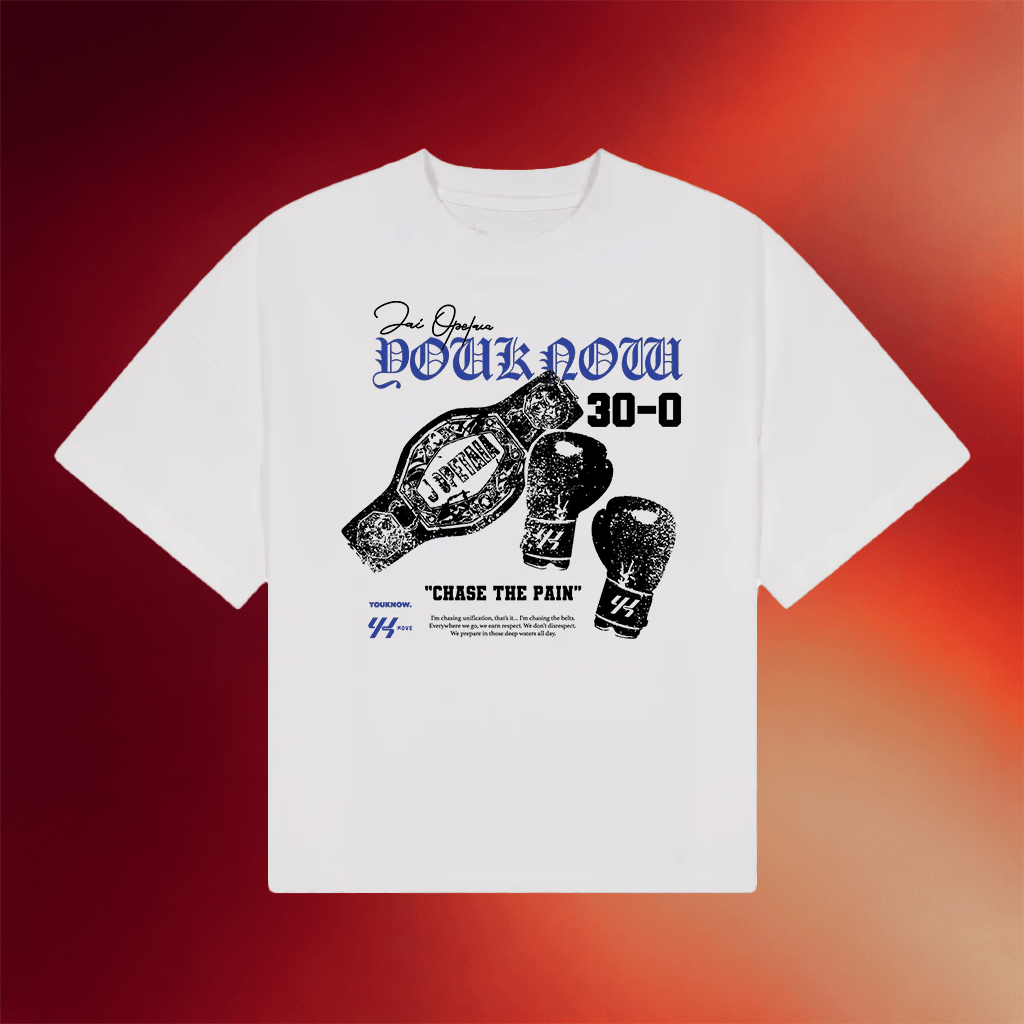 Youknow Clothing Merch 2026 YK X Jai 30-0 T-Shirt Chase The Pain Shirt Gifts For BFF