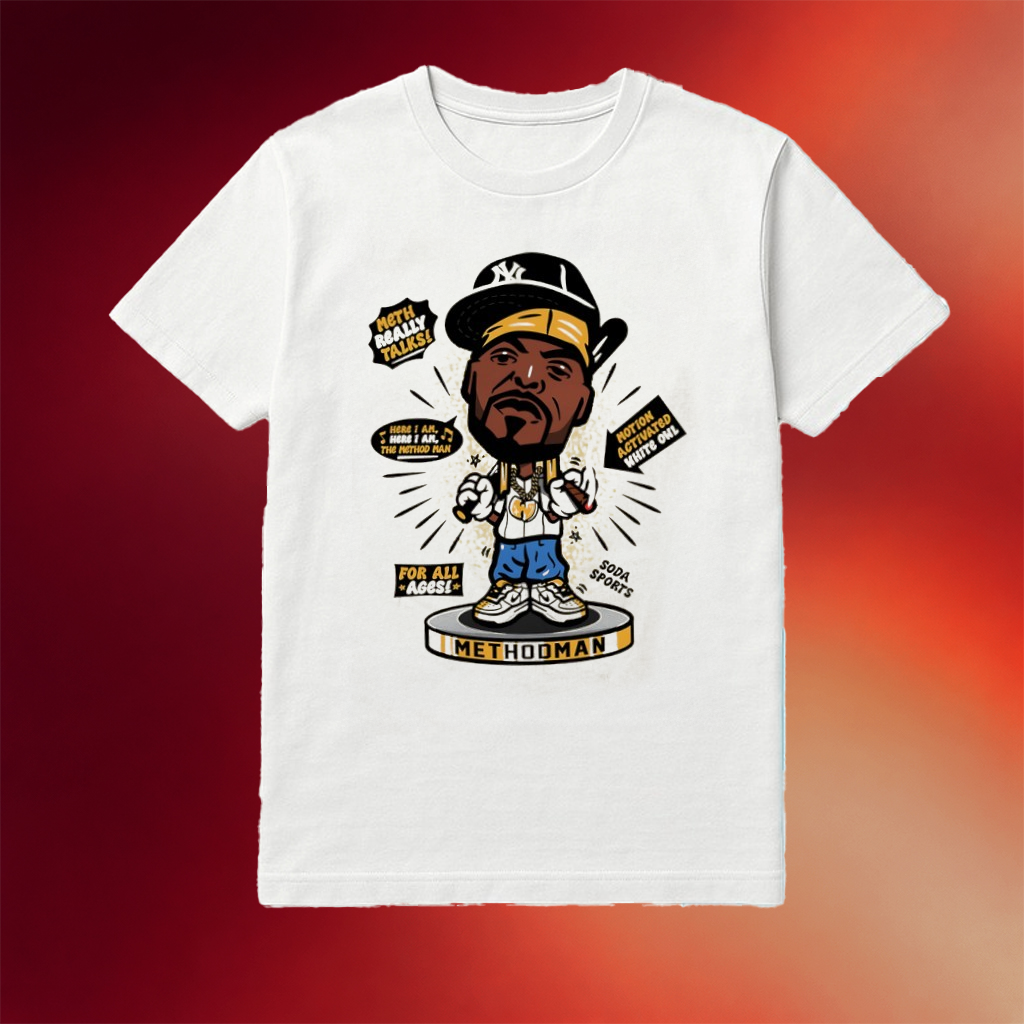 Method Man Yankees Meth Really Talks Here I Am The Method Man Motion Activated White Owl For All Ages Shirt