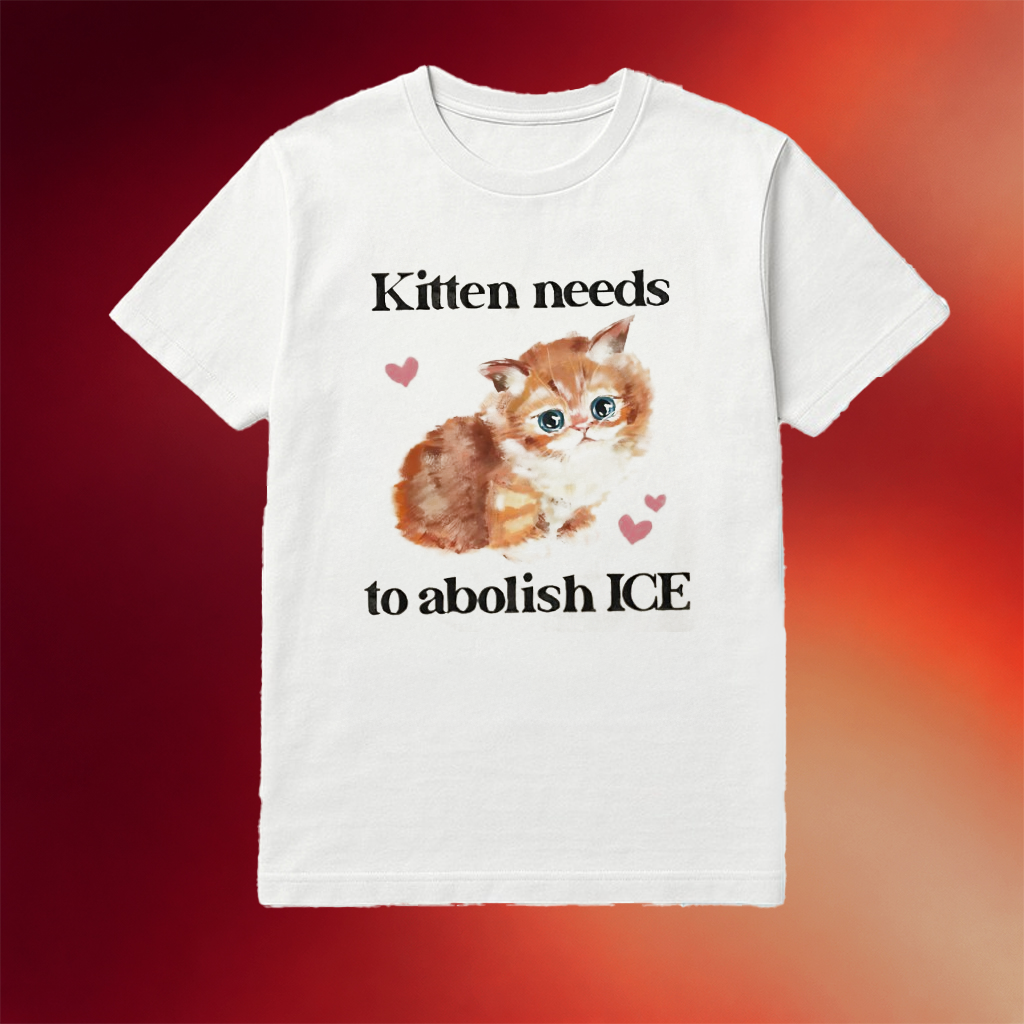 Kitten Needs To Abolish Ice Cartoon Shirt Meaningful Gifts For Dad Birthday