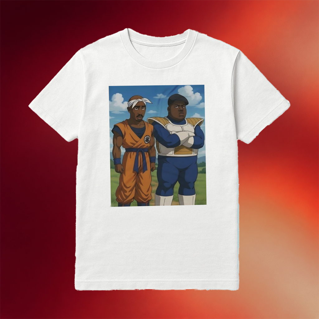 Dragon Ball X Tupac Shakur And The Notorious BIG Anime Vintage Shirt