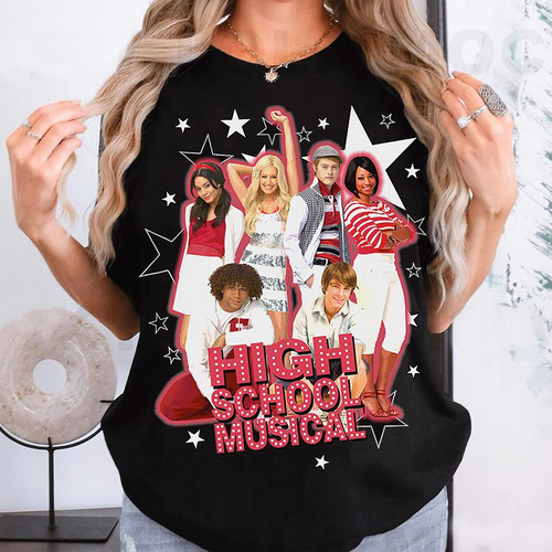 High School Musical Merch Troy Bolton Sharpay Evans And Gabriella Montez Graphic T-Shirt