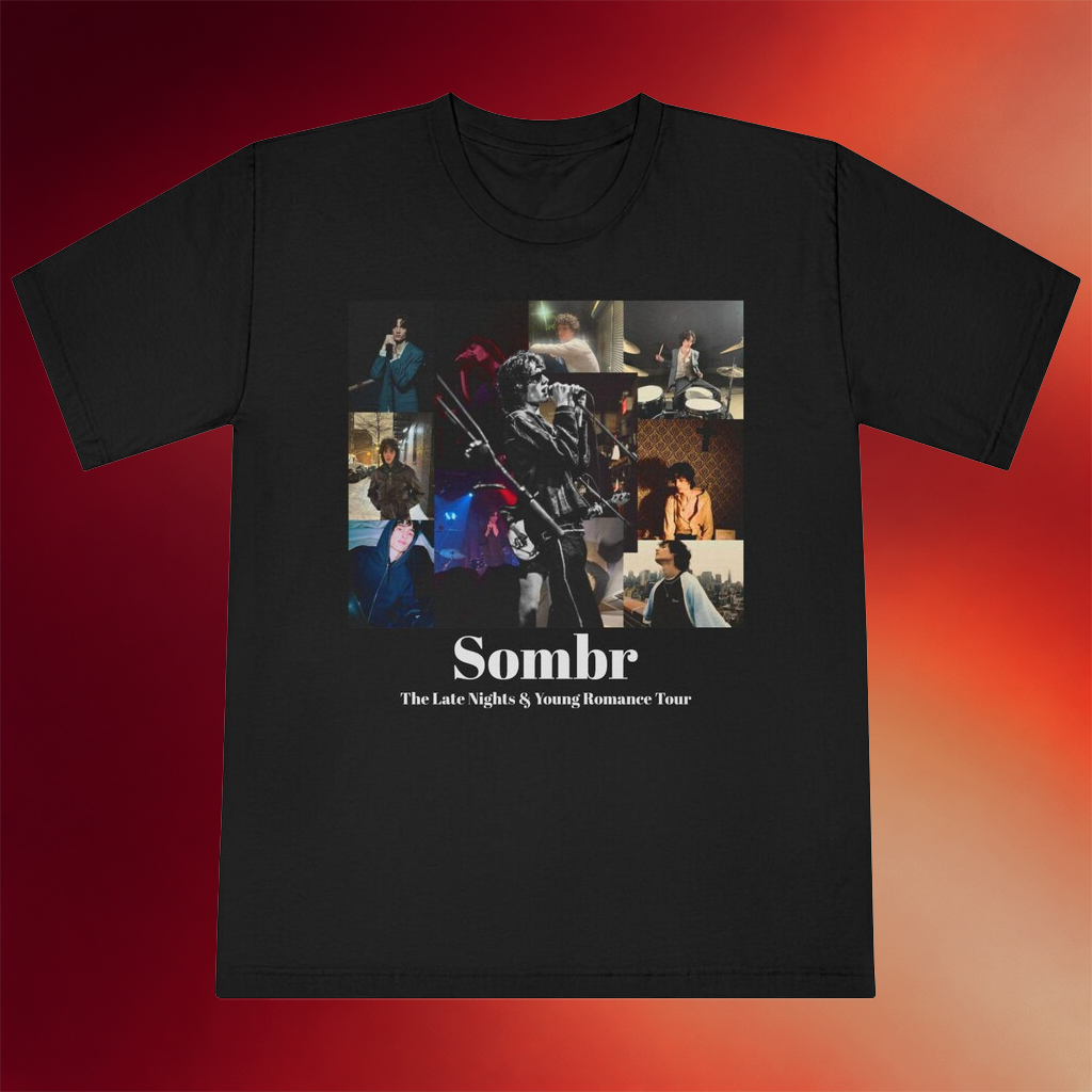 Sombr Merch Sombr The Late Nights And Young Romance Tour T-Shirt Gifts For Besties
