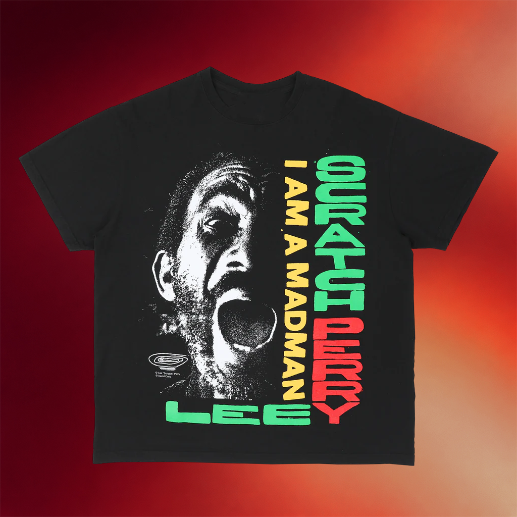 Online Ceramics Merch 2026 Lee Scratch Perry Madman Black T-Shirt Gifts Ideas For Dudes