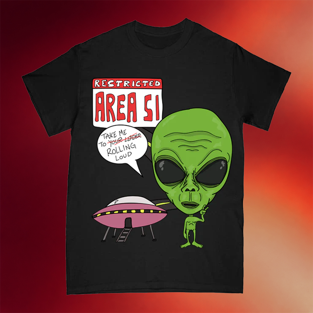 Rolling Loud Merch AREA 51 T-Shirt Gift Ideas For Friends