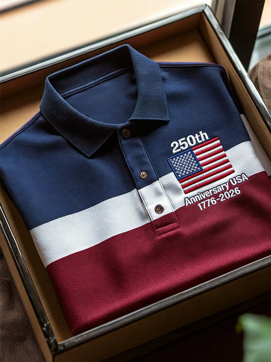 USA 250th Anniversary Polo Shirt Semiquincentennial 1776 2026 Clothes Gift Ideas