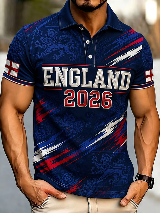 England FIFA World Cup 2026 Polo Shirt England National Football Team Outfits Gifts