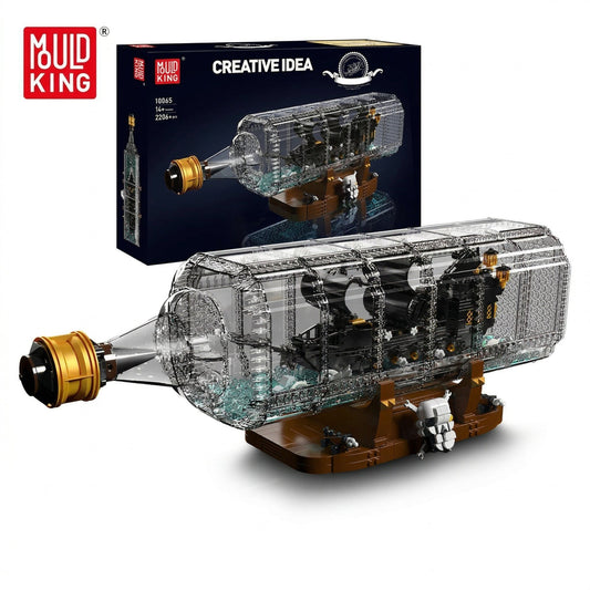 Mould King 10067 Black Pearl in a Bottle - Pirate Ship Building Set - Sofhome
