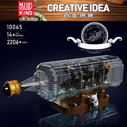 Mould King 10067 Black Pearl in a Bottle - Pirate Ship Building Set - Sofhome
