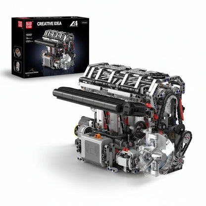 Mould King 10087 Motorized L4 Car Engine Building Block Set - Sofhome