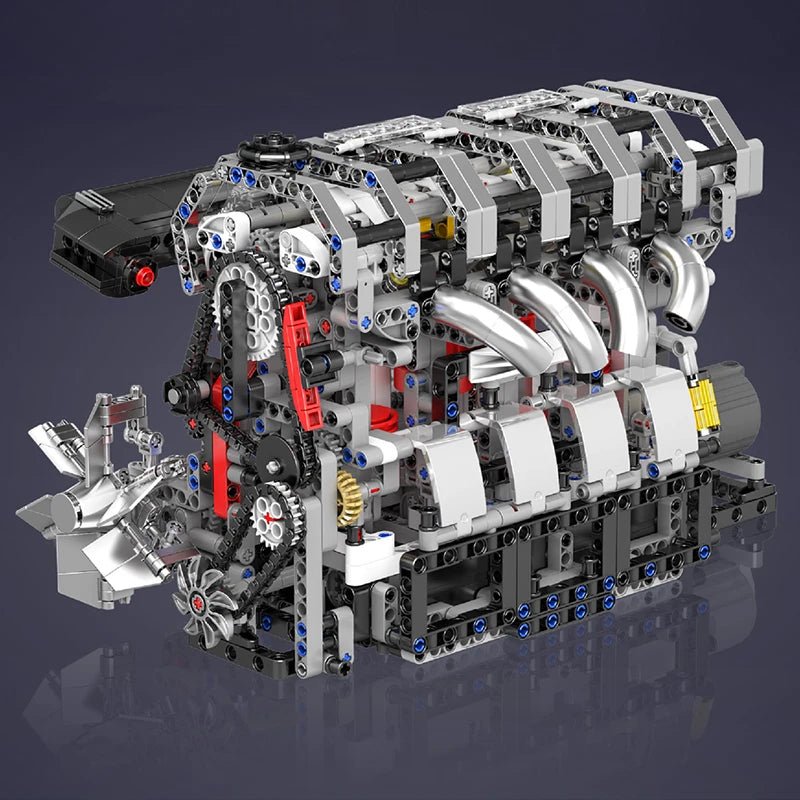 Mould King 10087 Motorized L4 Car Engine Building Block Set - Sofhome