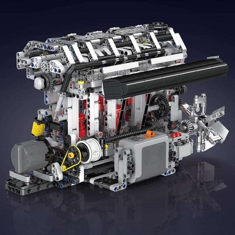 Mould King 10087 Motorized L4 Car Engine Building Block Set - Sofhome