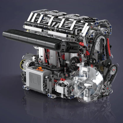Mould King 10087 Motorized L4 Car Engine Building Block Set - Sofhome