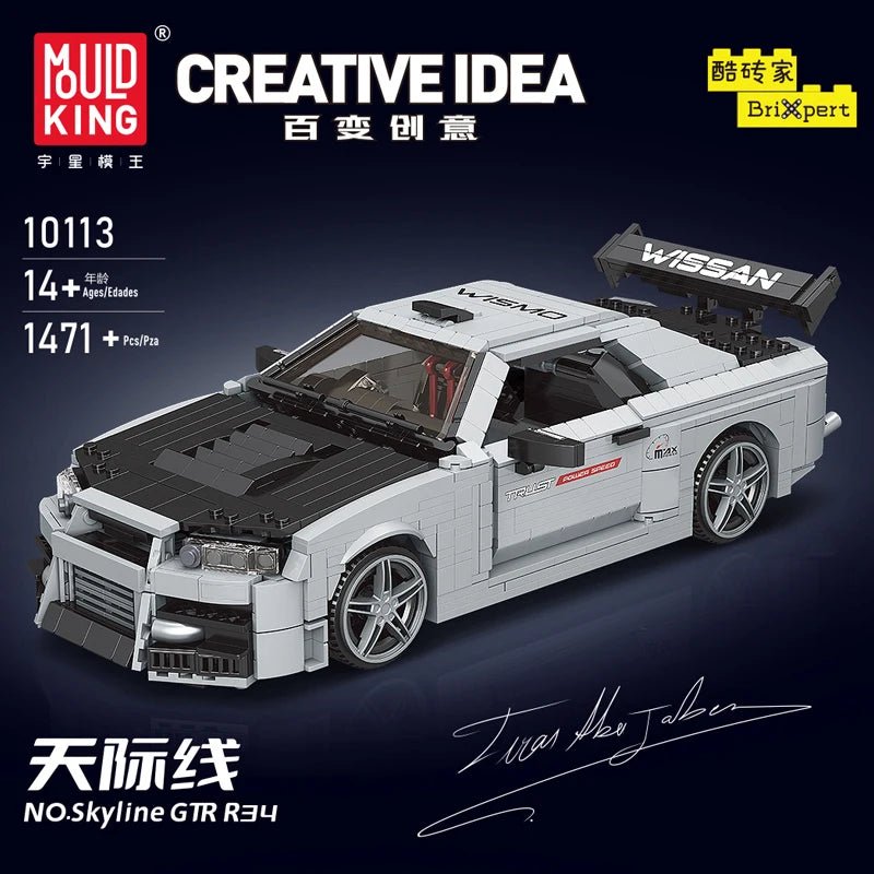 Mould King 10113 Skyline R34 - Technic Building Block Car Set - Sofhome