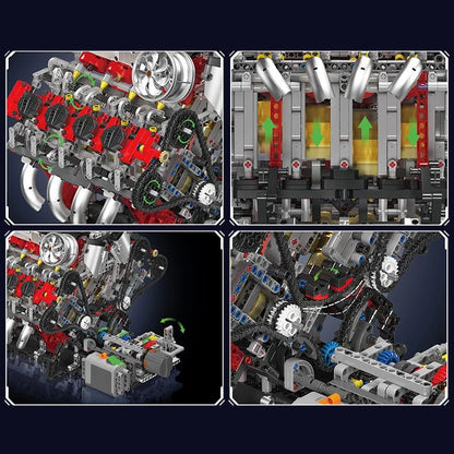 Mould King 10130 F488 Supercar V8 Engine - Sofhome
